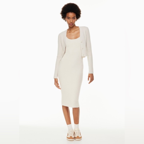 COPY - TWO PIECE SET Aritzia Wilfred Free Hush Knit Tank Dress WITH Cardigan Se… - Picture 2 of 16